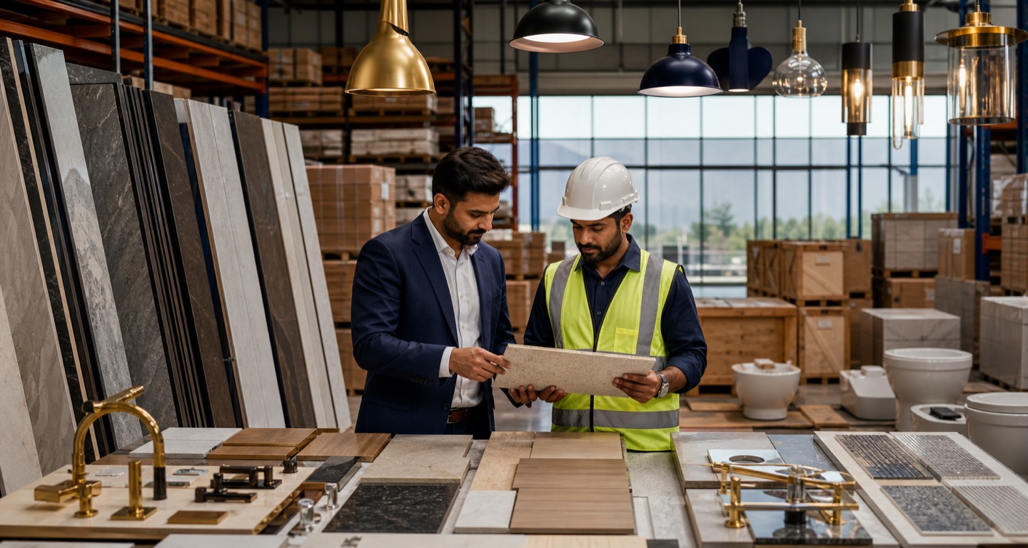 Construction and interior materials reviewed for procurement and export consolidation